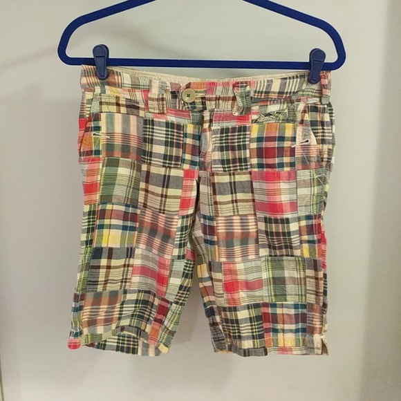 American Eagle Plaid Bermuda Shorts 